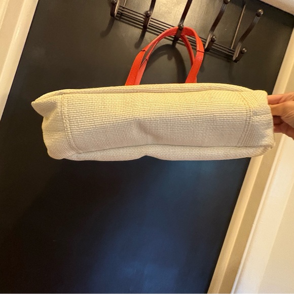 Vintage Y2K Coach Lexi Woven Straw Butterfly Purse-  Coral/Orange B1168-F16584 - Picture 11 of 16